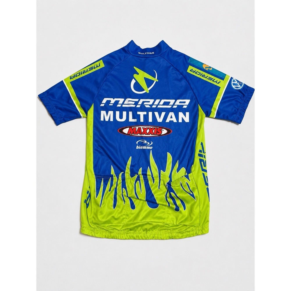Blokecore Sporty Retro Racing Biemme Merida Multivan Cycling Jersey Mens M - Picture 2 of 2